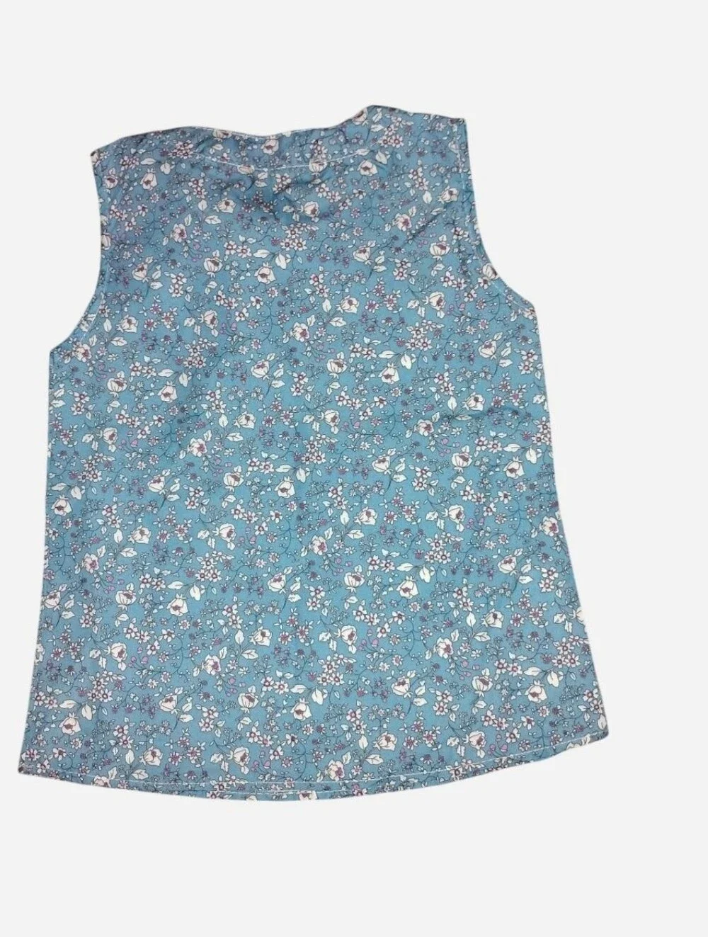 Floral Sleeveless Blouse with Bow Detail – Size 7/8 NWT